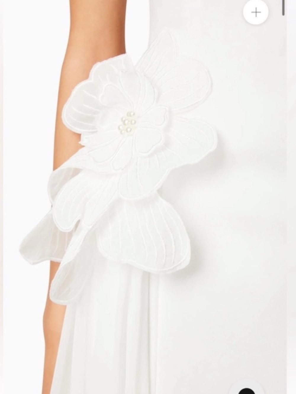 elliatt janelle white 3d oversized floral flower long sash mini dress size small - Picture 6 of 13